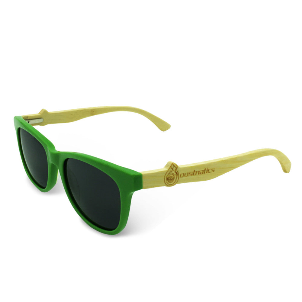 Boostnatics Bamboo Boosted Turbo Shades - Green / Polarized Black
