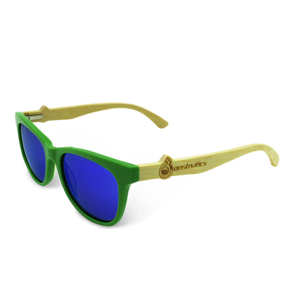 Boostnatics Bamboo Boosted Turbo Shades - Green / Polarized Blue