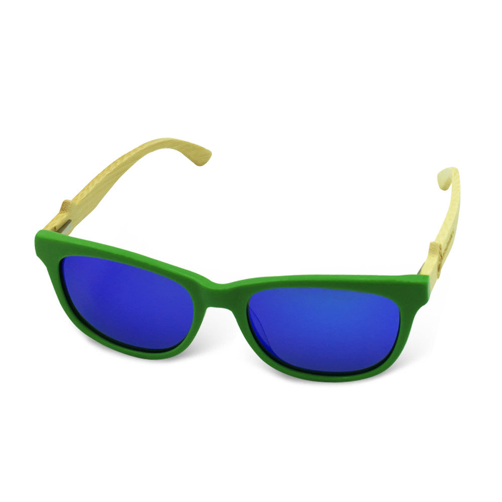 Boostnatics Bamboo Boosted Turbo Shades - Green / Polarized Blue