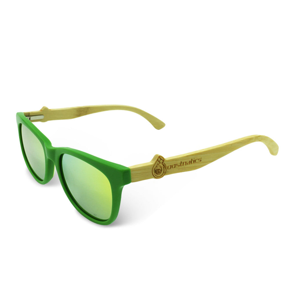 Boostnatics Bamboo Boosted Turbo Shades - Green / Polarized Gold