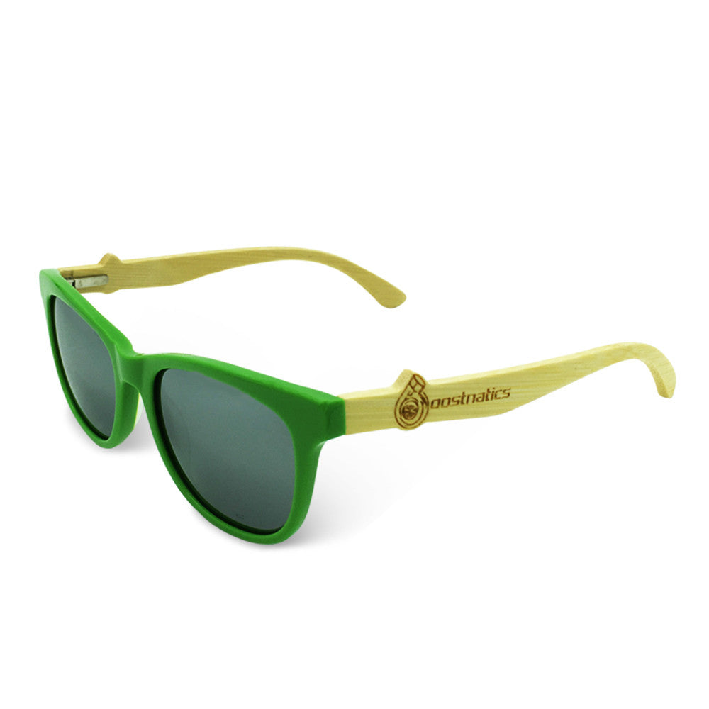 Boostnatics Bamboo Boosted Turbo Shades - Green / Polarized White