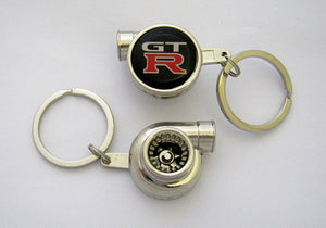 Spinning Turbo Keychain - Nissan GT-R Logo