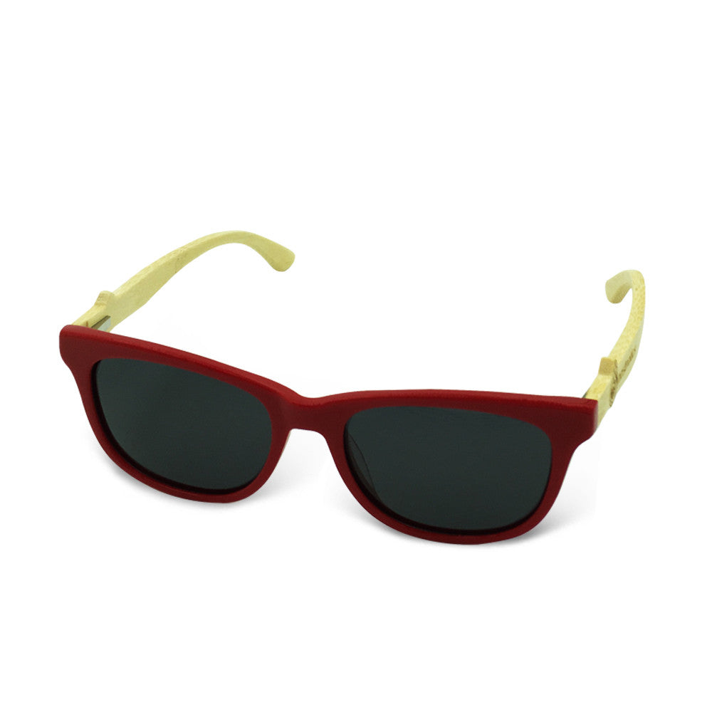 Boostnatics Bamboo Boosted Turbo Shades - Red / Polarized Black