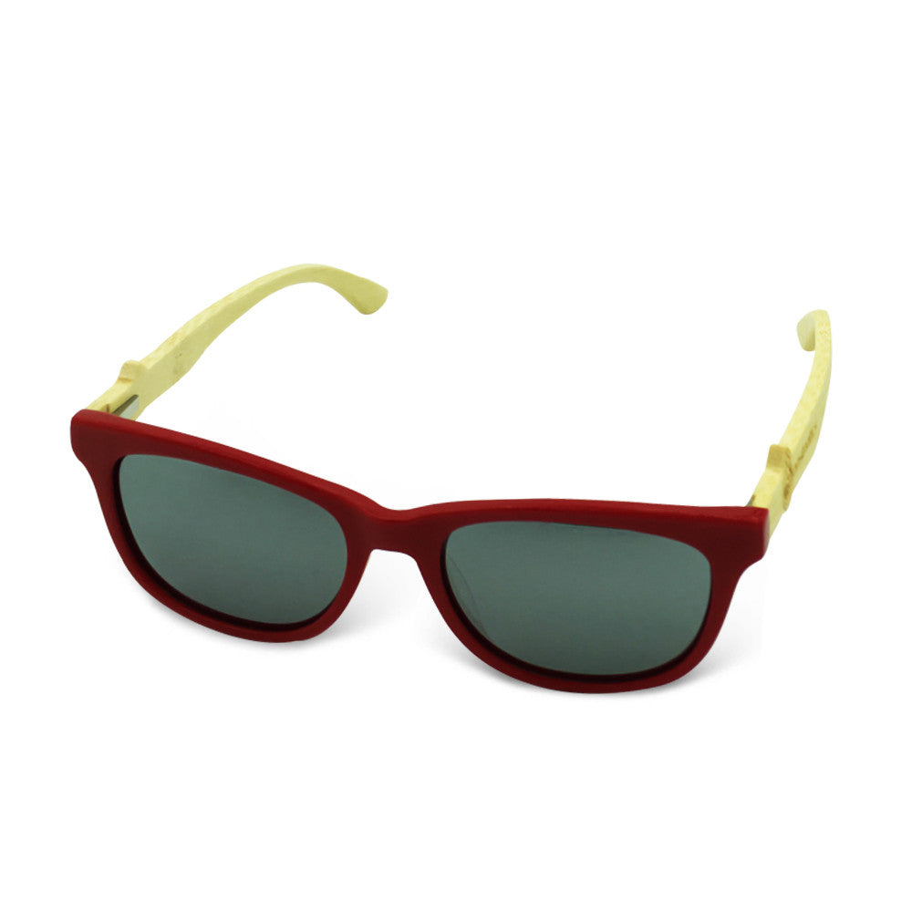 Boostnatics Bamboo Boosted Turbo Shades - Red / Polarized White