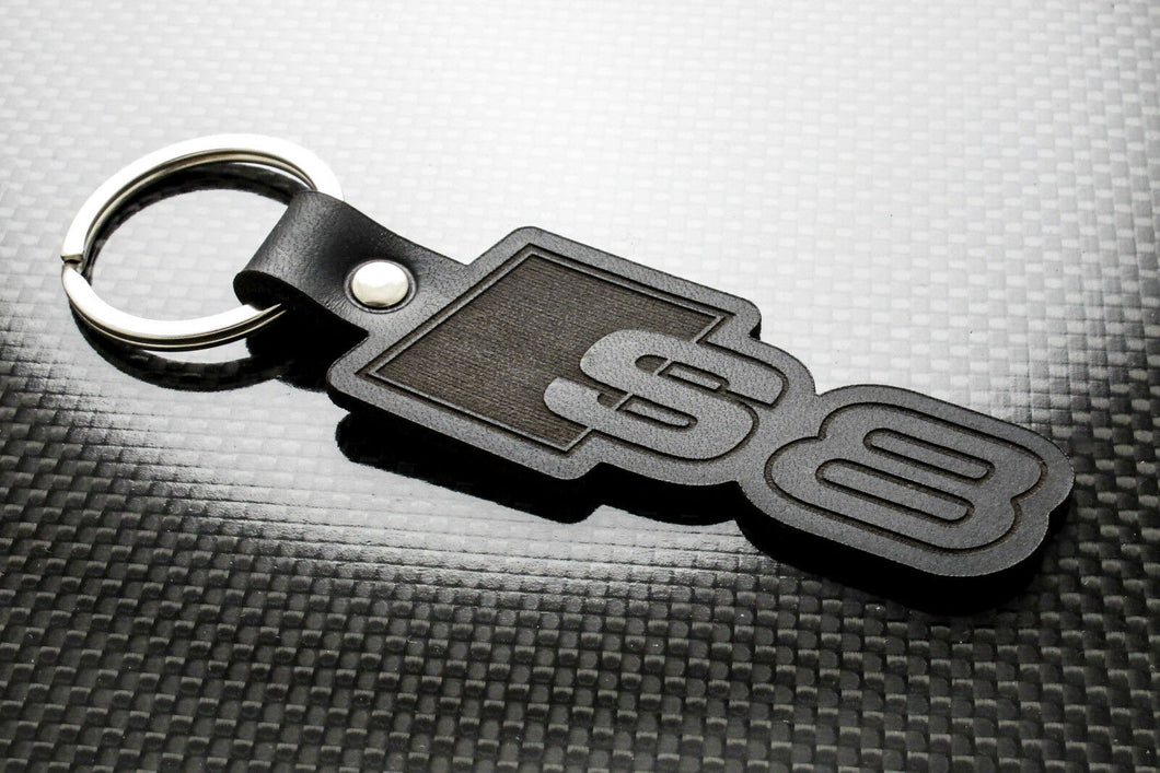 Leather Keychain for Audi S8
