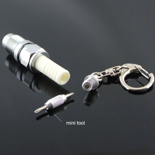 Spark Plug LED Keychain