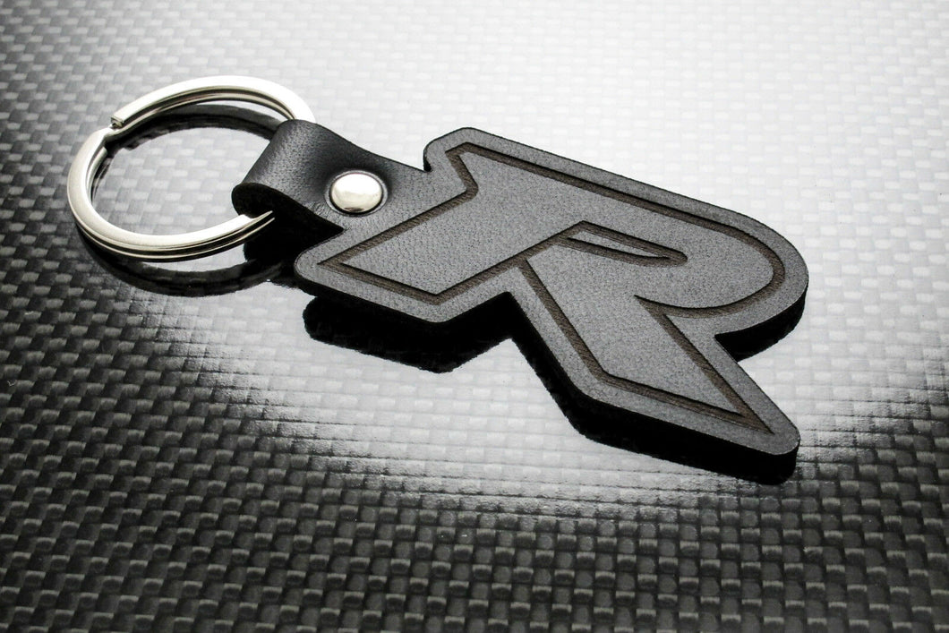 Leather Keychain for Honda Civic Type-R (Symbol)