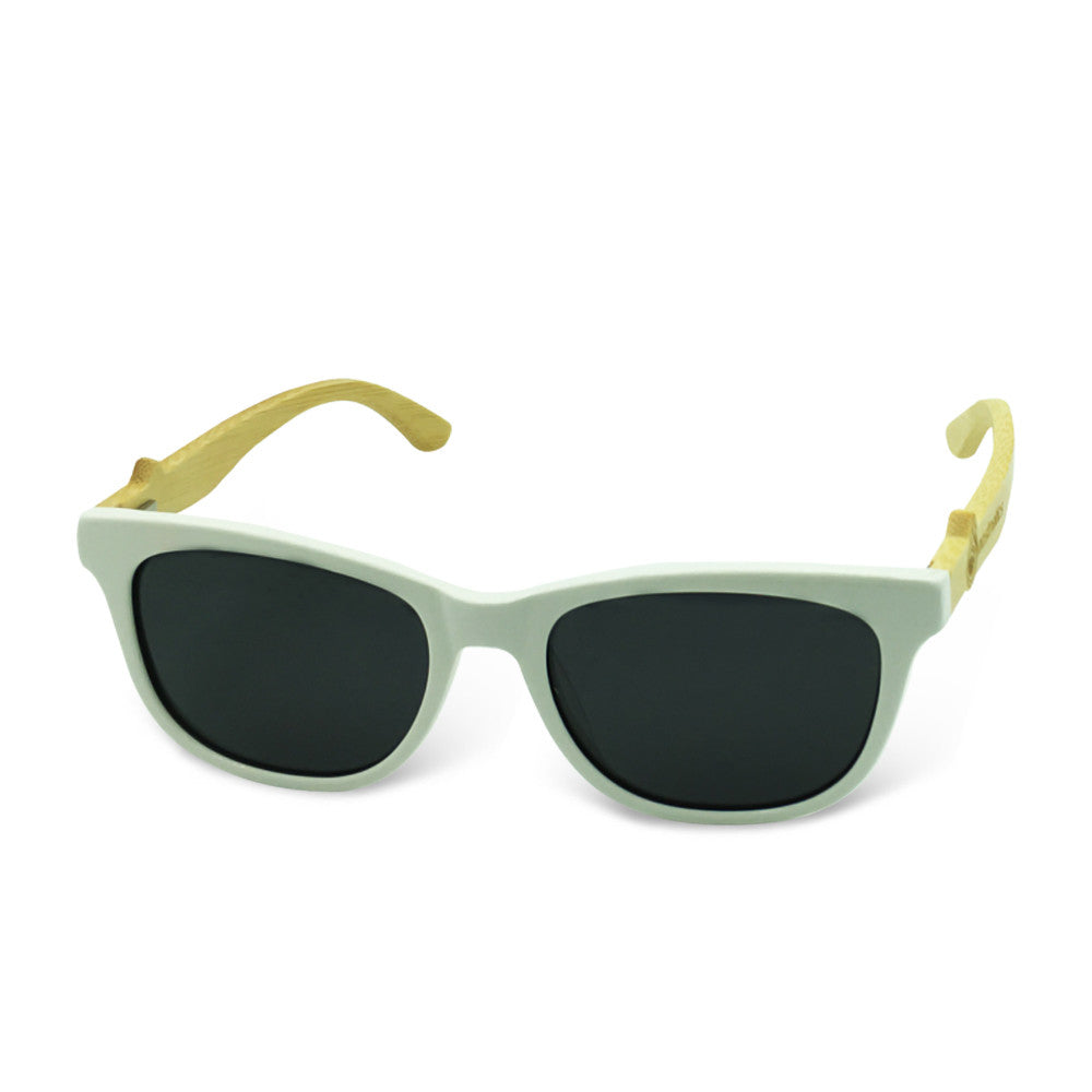 Boostnatics Bamboo Boosted Turbo Shades - White / Polarized Black