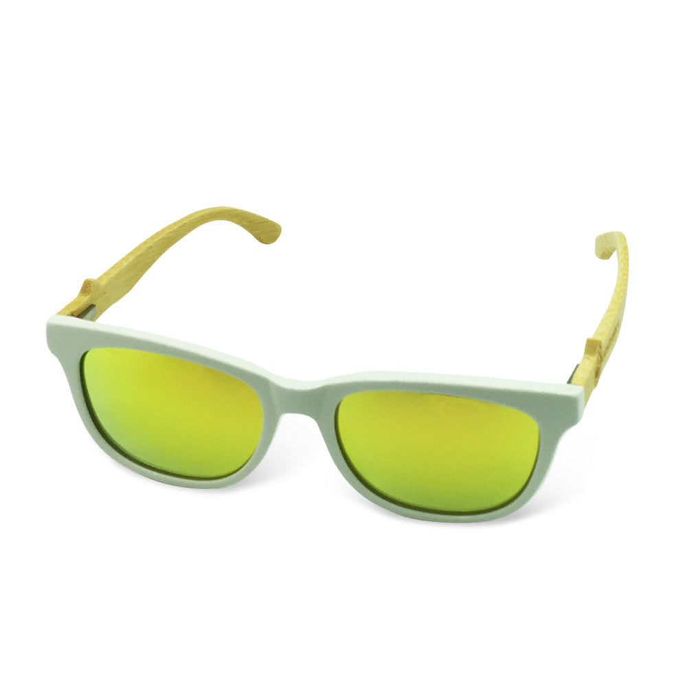 Boostnatics Bamboo Boosted Turbo Shades - White / Polarized Gold