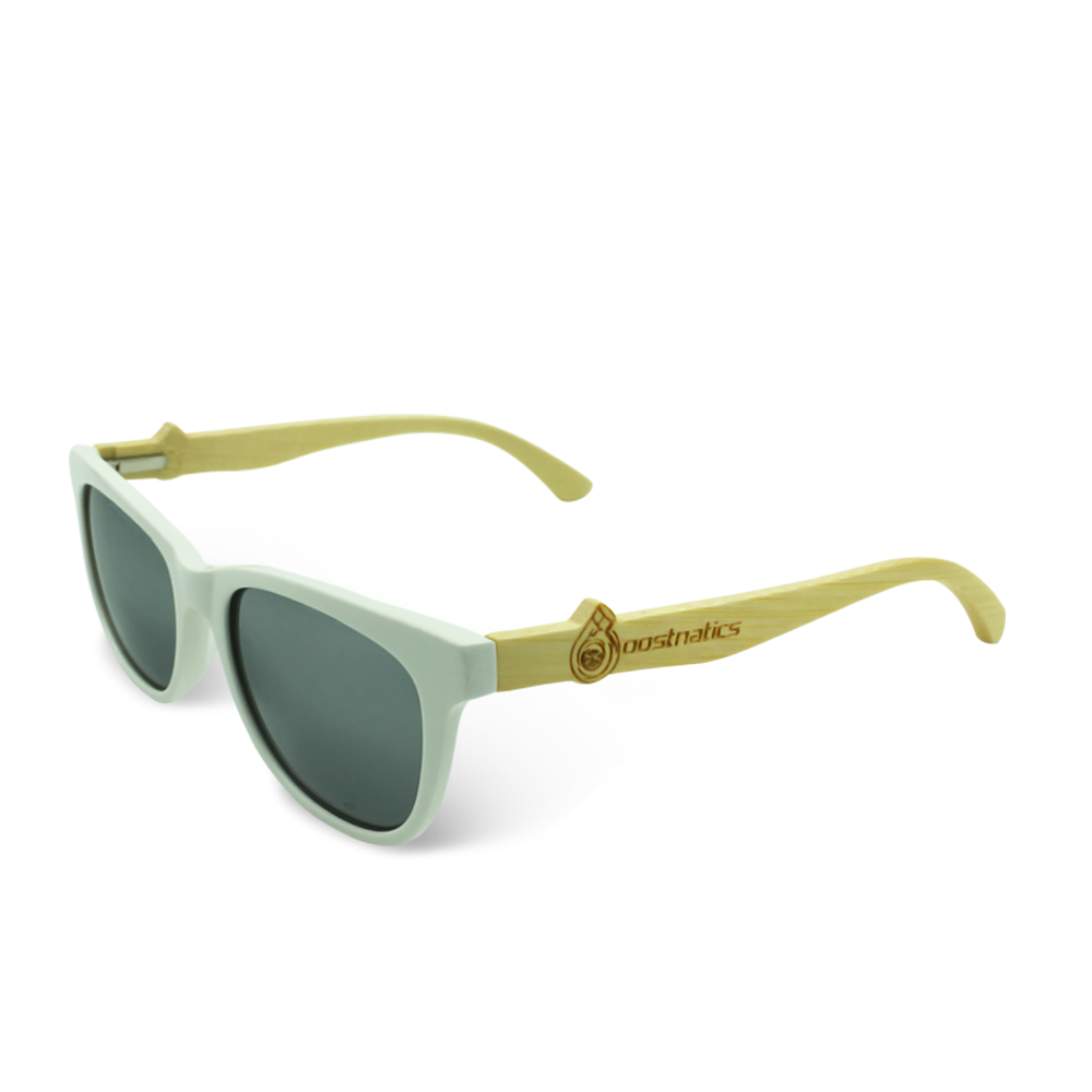 Boostnatics Bamboo Boosted Turbo Shades - White / Polarized White